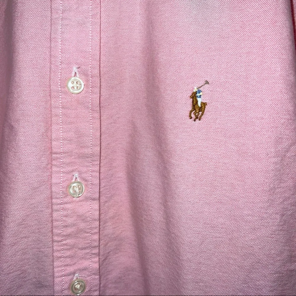 Ralph Lauren Boys Button Down Pink Oxford Long Sleeve Shirt